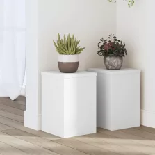   vidaXL 2 db fehér szerelt fa növénytartó állvány 20 x 20 x 30 cm