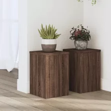   vidaXL 2 db barna tölgy szerelt fa növénytartó állvány 20 x 20 x 30 cm
