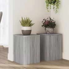   vidaXL 2 db szürke sonoma szerelt fa növénytartó állvány 25x25x35 cm