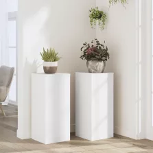   vidaXL 2 db fehér szerelt fa növénytartó állvány 30 x 30 x 70 cm
