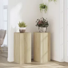   vidaXL 2 db sonoma tölgy szerelt fa növénytartó állvány 30x30x70 cm