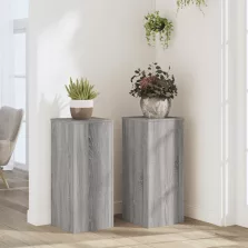   vidaXL 2 db szürke sonoma szerelt fa növénytartó állvány 30x30x70 cm