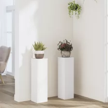   vidaXL 2 db fehér szerelt fa növénytartó állvány 17 x 17 x 60 cm