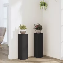   vidaXL 2 db fekete szerelt fa növénytartó állvány 17 x 17 x 60 cm