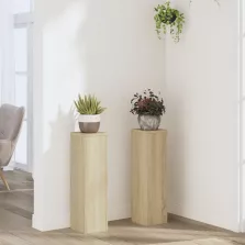   vidaXL 2 db sonoma tölgy szerelt fa növénytartó állvány 17 x 17 x 60cm