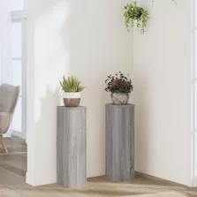   vidaXL 2 db szürke sonoma szerelt fa növénytartó állvány 17x17x60 cm