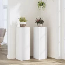  vidaXL 2 db fehér szerelt fa növénytartó állvány 25 x 25 x 80 cm