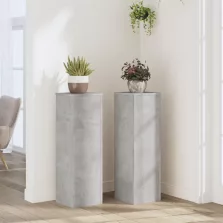   vidaXL 2 db betonszürke szerelt fa növénytartó állvány 25 x 25 x 80 cm