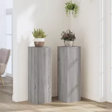   vidaXL 2 db szürke sonoma szerelt fa növénytartó állvány 25x25x80 cm