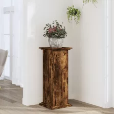   vidaXL füstös tölgy színű szerelt fa növényállvány 33 x 33 x 80 cm