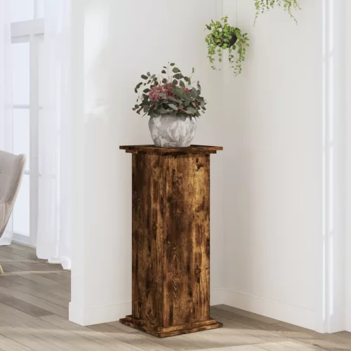 vidaXL füstös tölgy színű szerelt fa növényállvány 33 x 33 x 80 cm