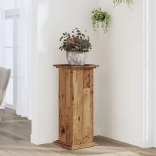   vidaXL antik fa színű szerelt fa növényállvány 33 x 33 x 80 cm