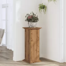   vidaXL kézműves tölgy színű szerelt fa növényállvány 33 x 33 x 80 cm