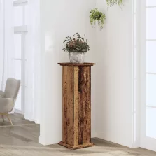   vidaXL antik fa színű szerelt fa növényállvány 33 x 33 x 100 cm