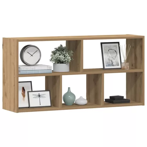 vidaXL kézműves tölgy színű szerelt fa fali polc 100 x 25 x 50 cm