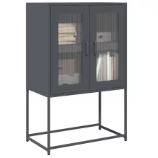 vidaXL Highboard antracit 68x39x107 cm Acél