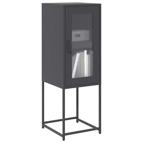 vidaXL antracit hidegen hengerelt acél tálalószekrény 36x39x107 cm