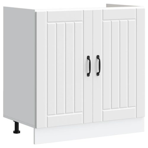 vidaXL mosdóaljzatos szekrény Lucca fehér szerelt fa