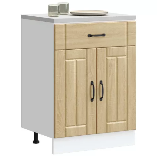 vidaXL Konyhai alsó szekrény Lucca sonoma tölgy szerelt fa