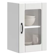 vidaXL Konyhai fali szekrény üvegajtóval Lucca fehér