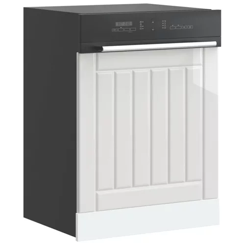 vidaXL mosogatógép panel Lucca magasfényű fehér színű műfa