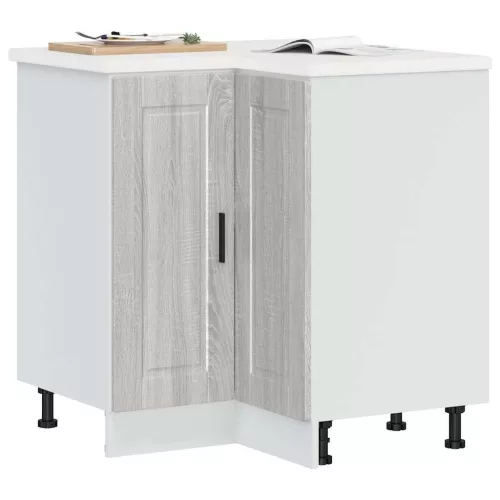 vidaXL Porto szürke sonoma színű szerelt fa Konyha sarokszekrény