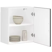   vidaXL konyhai fali szekrények 2 db "Porto" Fekete szerelt fa