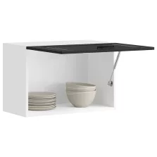   vidaXL konyhai fali szekrény Porto fekete színű fűrészáru