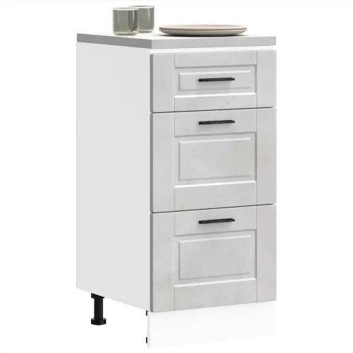 vidaXL Porto betonszürke szerelt fa konyhai alapszekrény