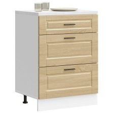   vidaXL Porto sonoma tölgy színű szerelt fa konyhai alapszekrény