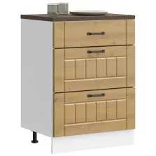   vidaXL Konyhai alsó szekrény Lucca kézműves tölgy szerelt fa