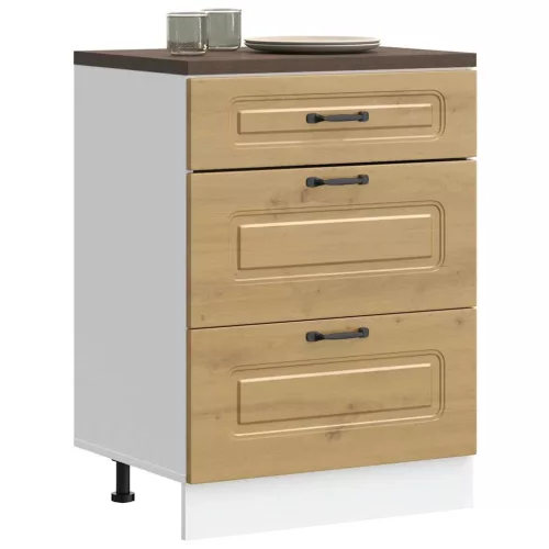 vidaXL Konyhai alapszekrény Kalmar kézműves tölgy műszaki fa