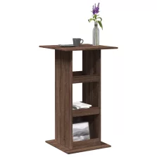   vidaXL barna tölgy színű szerelt fa bárasztal tárolóval 60x60x102 cm