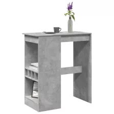   vidaXL betonszürke szerelt fa bárasztal tárolókkal 90x47,5x103,5 cm