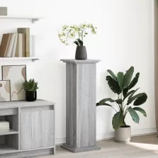   vidaXL szürke sonoma szerelt fa bemutatóállvány tárolóval 31x30x90 cm