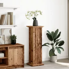  vidaXL antik fa színű szerelt fa bemutatóállvány tárolóval 31x30x90 cm