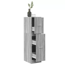   vidaXL betonszürke szerelt fa patikaszekrény 30 x 41 x 118 cm