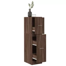   vidaXL barna tölgy színű szerelt fa patikaszekrény 30 x 41 x 118 cm