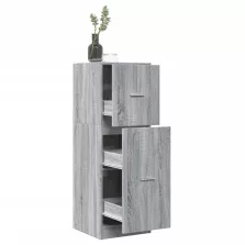   vidaXL szürke sonoma színű szerelt fa patikaszekrény 40x41x118 cm