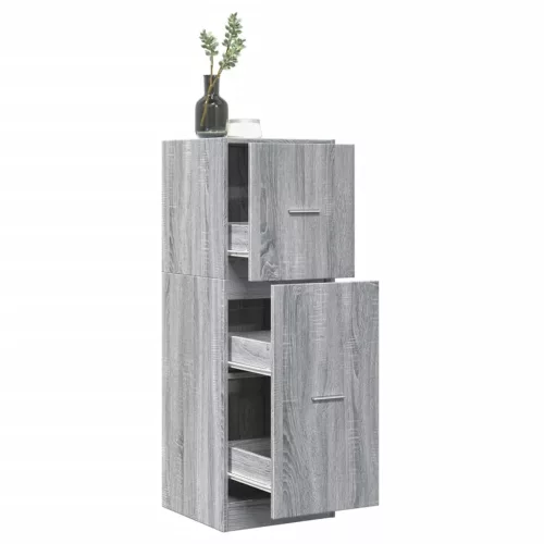 vidaXL szürke sonoma színű szerelt fa patikaszekrény 40x41x118 cm