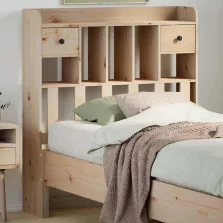 vidaXL tömör fenyőfa fejtámla tárolóval 90 cm