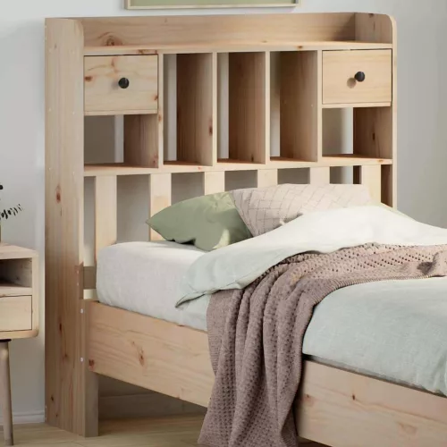 vidaXL tömör fenyőfa fejtámla tárolóval 90 cm