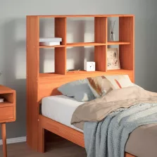   vidaXL viaszbarna tömör fenyőfa fejtámla tárolóval 75 cm