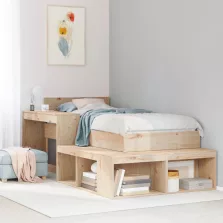   vidaXL tömör fenyőfa éjjeliszekrény íróasztallal 232 x 122 x 75 cm
