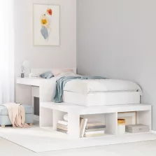   vidaXL fehér tömör fenyőfa éjjeliszekrény íróasztallal 232x122x75 cm