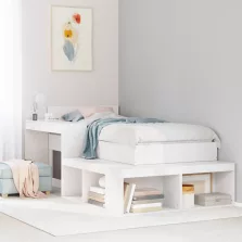  vidaXL fehér tömör fenyőfa éjjeliszekrény íróasztallal 232x112x75 cm