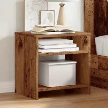   vidaXL 2 db antik fa színű szerelt fa éjjeliszekrény 40 x 30 x 40 cm