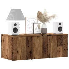 vidaXL TV szekrény Régi fa 80x34x30 cm Gépelt fa