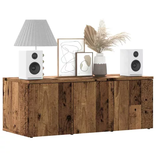 vidaXL TV szekrény Régi fa 80x34x30 cm Gépelt fa