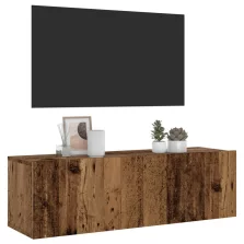   vidaXL antik fa színű szerelt fa fali TV-szekrény 100 x 30 x 30 cm